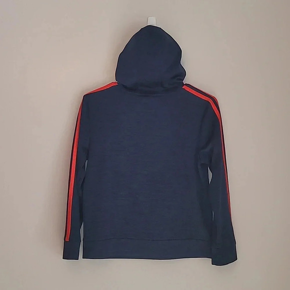 Adidas Boys 10/12 hoodie sweater blue with orange writing and stripes LOT I - Picture 5 of 8